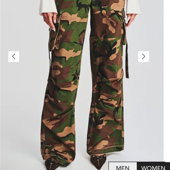 SER.O.YA Jane camo cargo Pants low rise loose fit baggy NWT 26 - Picture 7 of 16